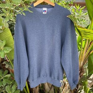 Vintage 90s Russell Athletic Heather Gray Crewneck Sweatshirt Size M